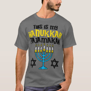 Dit is mijn Hanukkah Pajamakah Menorah Chanukah Xm T-shirt
