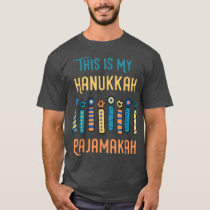 Dit is mijn hanukkah Pajamakah Menorah Nine Candle T-shirt