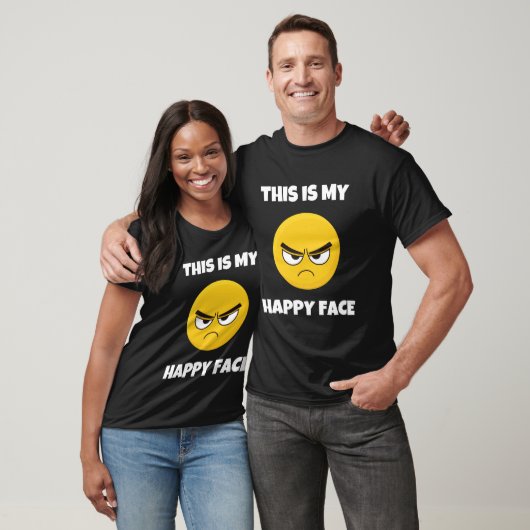 Dit is mijn Happy Face Funny Grumpy T-Shirt (Unisex)