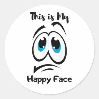 Dit is mijn Happy Face Funny Stiker Ronde Sticker