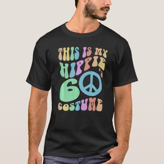DIT IS MIJN HIPPIE SIXTIES COSTUME Groovy Old Scho T-shirt (Voorkant)
