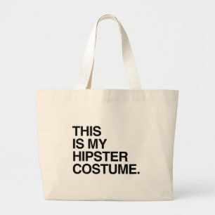DIT IS MIJN HIPSTER KOSTUUR GROTE TOTE BAG