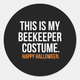 Dit Is Mijn Imker Kostuum Grappige Halloween Ronde Sticker