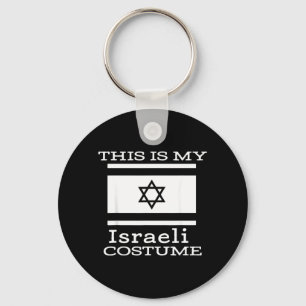Dit is mijn Israëlische kostuum grappig Halloween Sleutelhanger