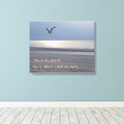 Dit is mijn kerk _ Inspirerend Quote Canvas (Insitu (Houten vloer))