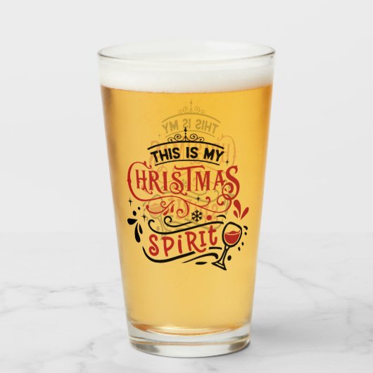 Dit is mijn kerst geest grappig pint glas (Voorkant gevuld)