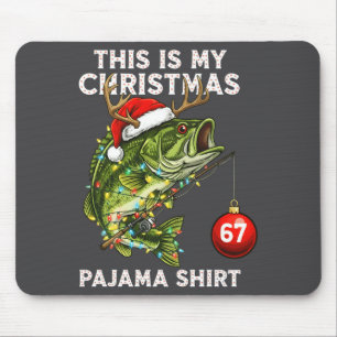 Dit Is Mijn Kerst Pyjama B Vis Santa Hoed Peuter Muismat