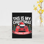 Dit Is Mijn Kerst Pyjama Gamer Videospel Jongens Kaart (Gele Bloem)