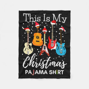 Dit Is Mijn Kerst Pyjama Gitaar Gitarist Muziek Fleece Deken