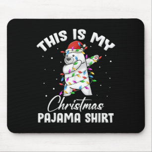 Dit Is Mijn Kerst Pyjama Ijsbeer Fun Vrouwen M Muismat