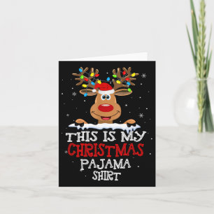 Dit is mijn kerst pyjama leuk kerst rendier kaart