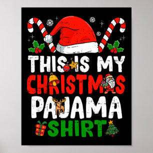 Dit is mijn kerst pyjama leuke kerst poster