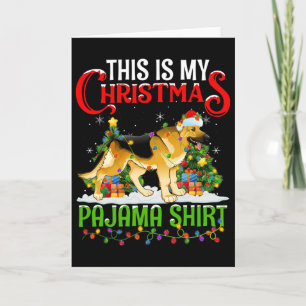 Dit is mijn kerst pyjama shirt Duitse herder Kaart