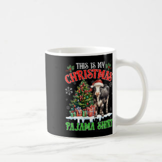 Dit Is Mijn Kerst Pyjama Shirt Kerstman Hoed Koe Koffiemok
