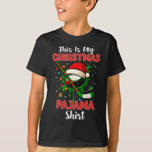 Dit Is Mijn Kerst Pyjama Shirt Kerstmis Hockey Ijs