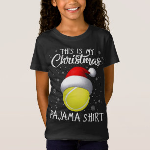Dit is mijn kerst pyjama tennis lelijke cadeau lie t-shirt