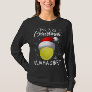 Dit is mijn kerst pyjama tennis lelijke cadeau lie t-shirt