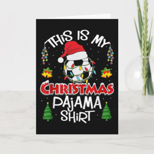 Dit Is Mijn Kerst Pyjama Voetbalspeler Kerstmis Kaart