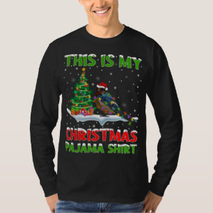 Dit is mijn kerst pyjama zwaluw vogel kerst t-shirt
