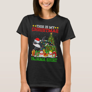 Dit is mijn kerstboom pyjama orka verlichting CH T-shirt