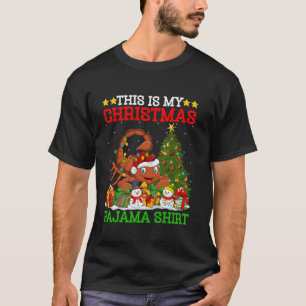 Dit is mijn kerstboom pyjama verlichting schorpioe t-shirt