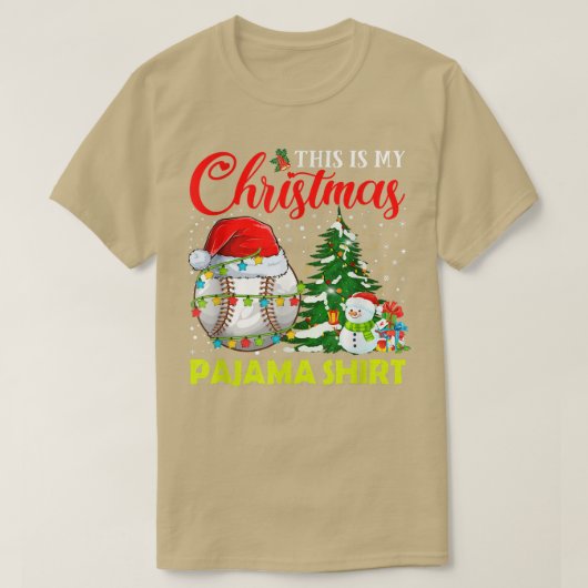 Dit is mijn kerstcadeajama kerstbal kerstbal t-shirt (Design voorkant)