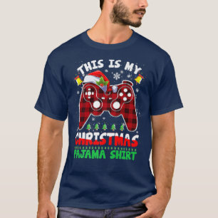 Dit is mijn kerstcadeauvideo gamer-speljongens t-shirt