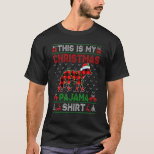 Dit is mijn kerstcoyote Pajama-kerstlamslicht T-shirt