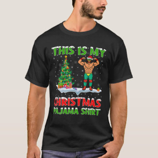 Dit is mijn kerstfeest Pajama die kerstmis ronddra T-shirt
