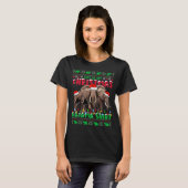 Dit is mijn kerstfeest Pajama Elephant Ugly Sweate T-shirt (Voorkant volledig)