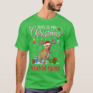 Dit is mijn kerstfeest Pajama Pitbull Kerstmis T-shirt