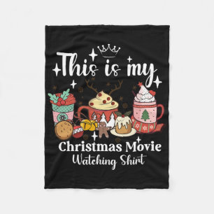 Dit Is Mijn Kerstfilm Kijkende Shirt Familie M Fleece Deken