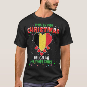 Dit is mijn kerstlamsliefde België vlag Paja T-shirt