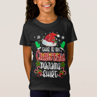 Dit is mijn kerstpajama die Pet Santa Fam stopt T-shirt