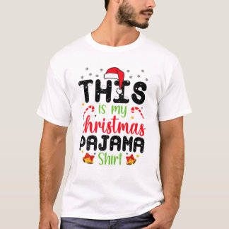 Dit is mijn kerstpajama familie die op feestjes pa t-shirt