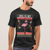 Dit is mijn kerstpajama Flamingo Ugly Sweater T-shirt (Voorkant)