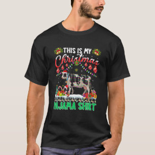 Dit is mijn kerstpajama grappige Koe Lover Lights T-shirt