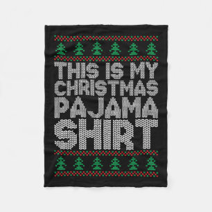 Dit is mijn kerstpajama grappigste Mannen met JS P Fleece Deken