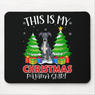 Dit is mijn kerstpajama Italiaanse Greyhound Dog Muismat