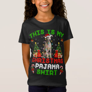 Dit is mijn kerstpajama Italiaanse Greyhound Dog T-shirt