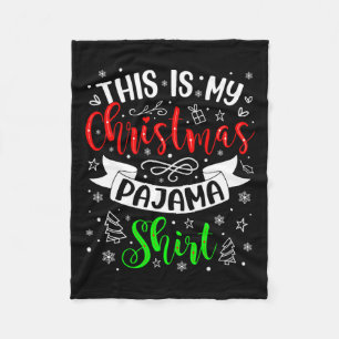 Dit is mijn kerstpajama-kerstfeest met familie C Fleece Deken