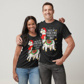 Dit is mijn kerstpajama kerstkerstman Llama Santa T-shirt (Unisex)
