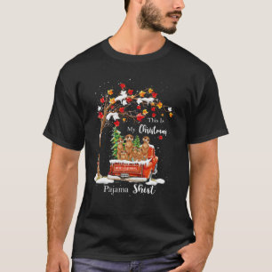 Dit is mijn kerstpajama Meerkats Xmas Crew Red T-shirt