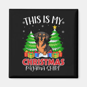 Dit is mijn kerstpajama minister Pinscher Dog Magneet