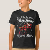 Dit is mijn kerstpajama Moose Buffalo Red Plai T-shirt (Voorkant)