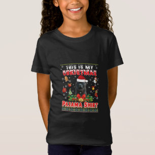 Dit is mijn kerstpajama newfoundland hondendecor t-shirt