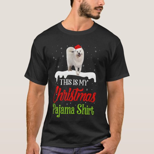 Dit is mijn kerstpajama Samoyed Dog T-shirt (Voorkant)