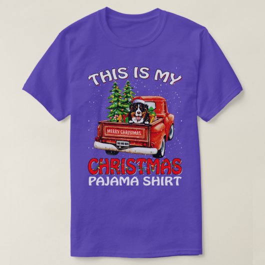 Dit is mijn kerstpajama Shirt Bernese Mountain (Design voorkant)
