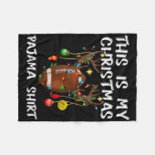 Dit is mijn kerstpajama Shirt Football Christm Fleece Deken (Voorkant (Horizontaal))