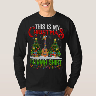 Dit is mijn kerstpajama Ukulele Music Christma T-shirt